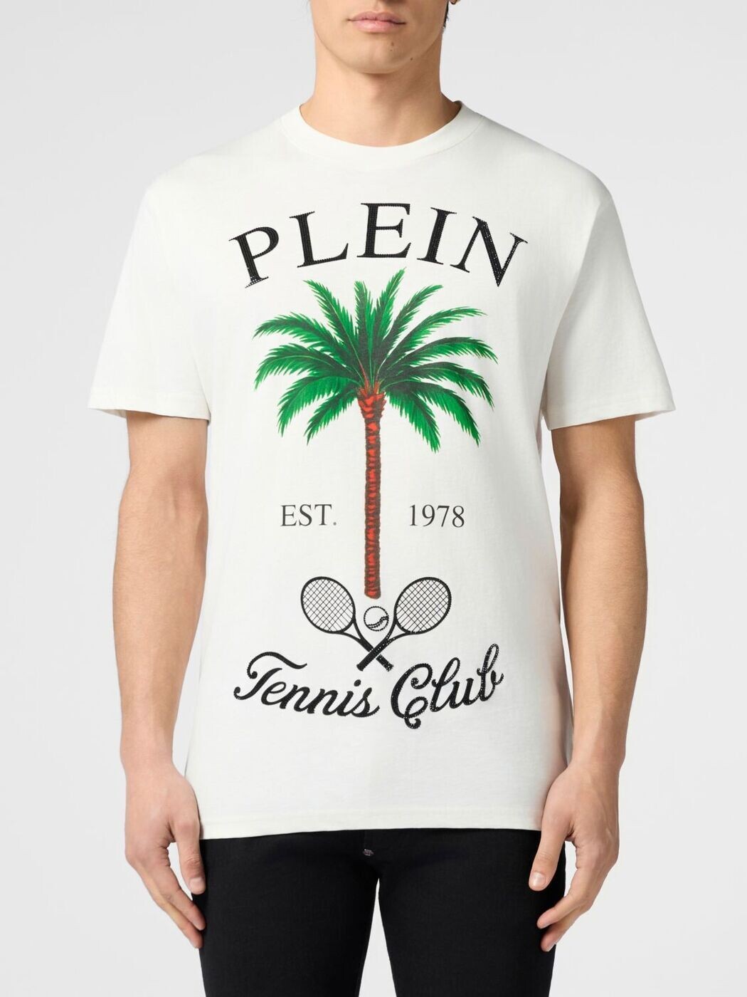 フィリップ 飾り気のない PHILIPP PLEIN ティーシャツ メンズ 白いこと T-shirts PAFCMTK9036PJY002N 関税 貨物輸送無料 2026SS gi