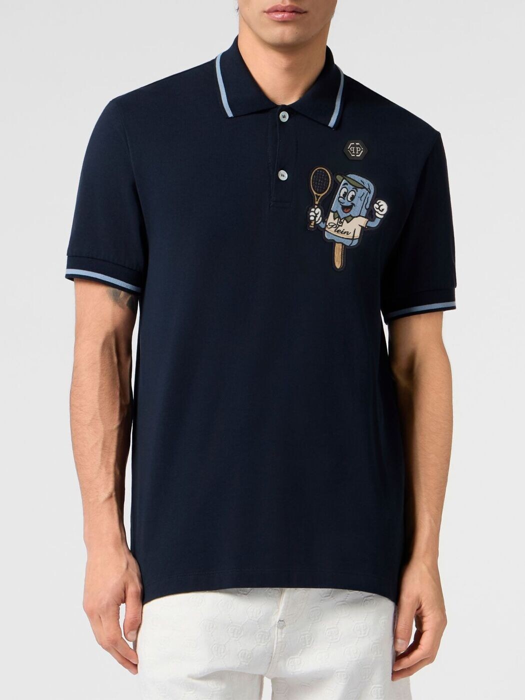 フィリップ 飾り気のない PHILIPP PLEIN スポーツシャツ メンズ 米国海軍 Polo shirts PAFCMTK9017PTE179N 関税 貨物輸送無料 2026SS gi