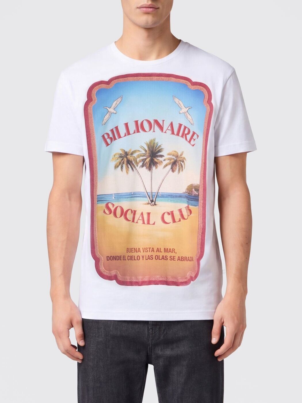 ビリオネア BILLIONAIRE ティーシャツ メンズ 白いこと T-shirts IAFCMTK9082BKN003N 関税 貨物輸送無料 2026SS gi