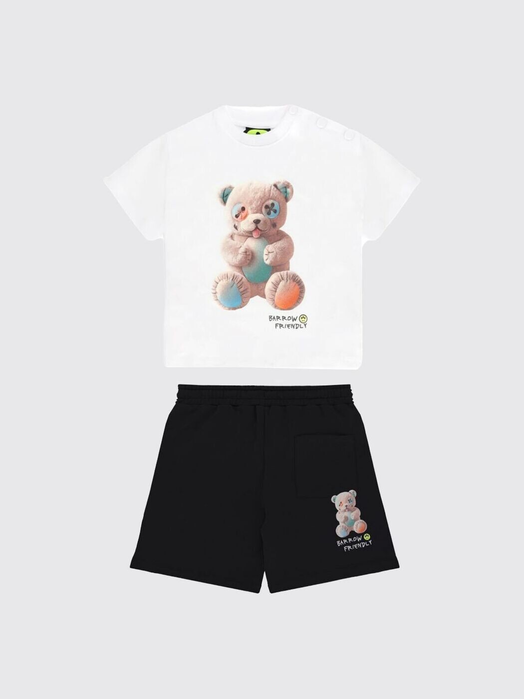 バロウキッズ BARROW KIDS 貨物自動車背広 セットアップ もの言う花御召しもの ベビーユニセックス 白いこと Tracksuits S6BKUNTB195 関税 貨物輸送無料 2026SS gi