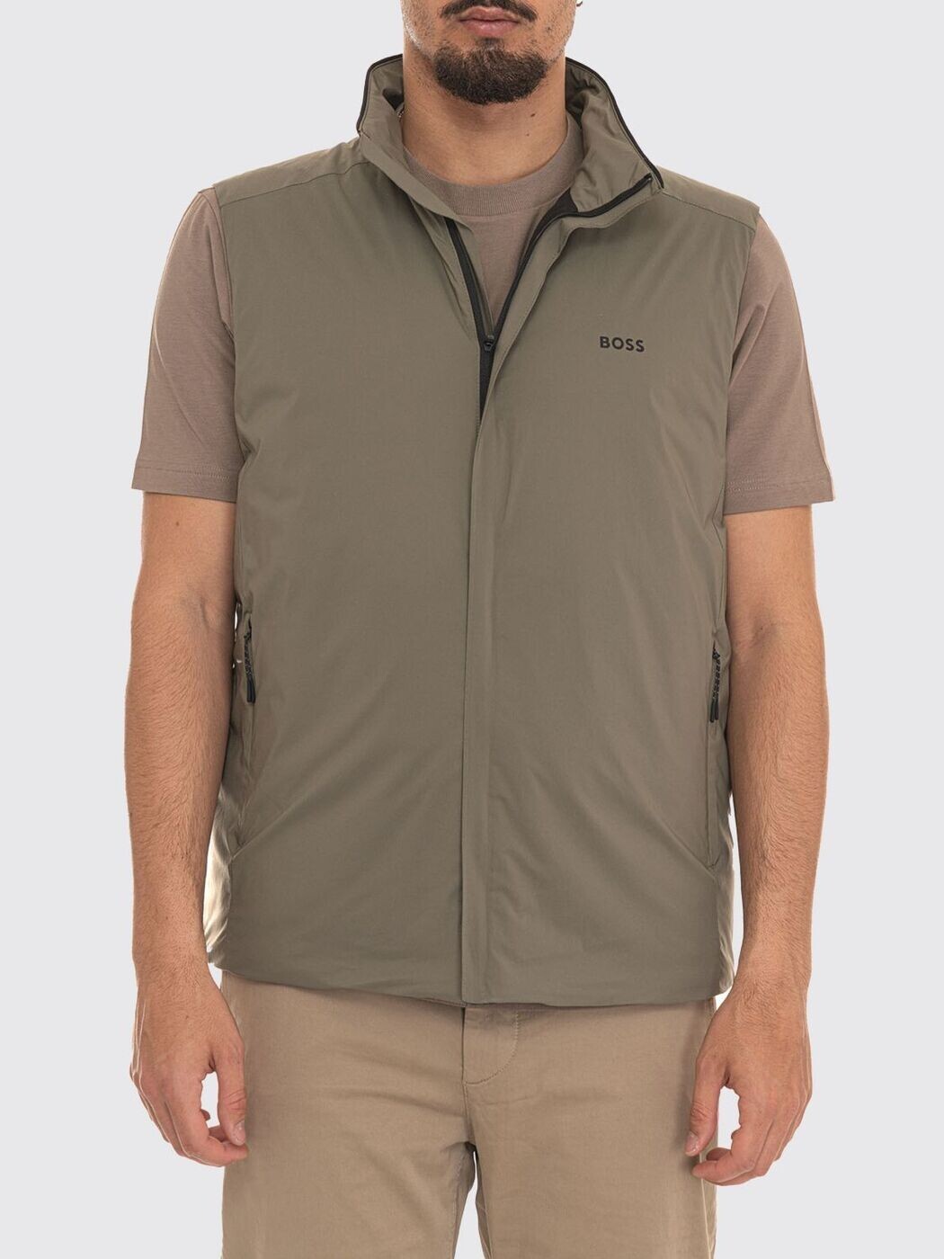 主任者 BOSS ジレ より良い メンズ ベージュ Vests 50551055 関税 貨物輸送無料 2026SS gi
