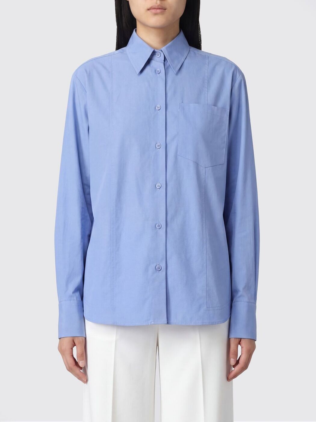 セミクチュール SEMICOUTURE シャツ レディース Shirts Y6SK10 Gnawed Blue 関税 送料無料 2026SS gi|BRANDSHOP「il Tesoro」