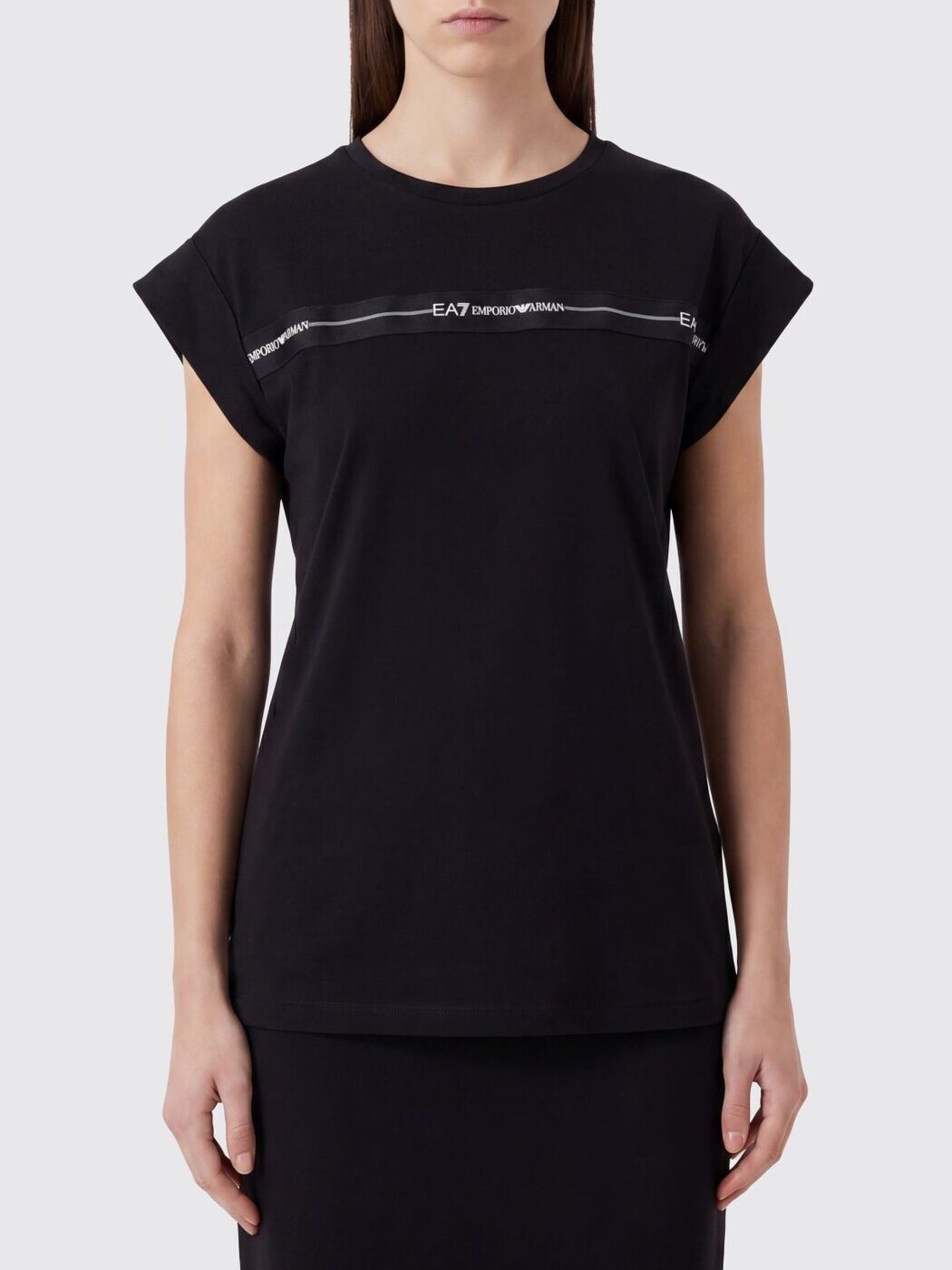 エン急性灰白髄炎 アルマーニ EA7 スポーツシャツ プルオーバー レディース 黒いこと T-shirts and polo shirts 7W000958AF12503 関税 貨物輸送無料 2026SS gi