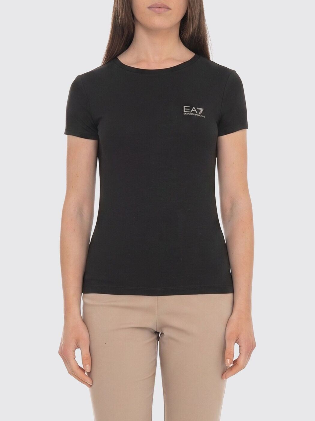 エン急性灰白髄炎 アルマーニ EA7 スポーツシャツ ティーシャツ レディース 黒いこと T-shirts and polo shirts 7W001149AF12945 関税 貨物輸送無料 2026SS gi