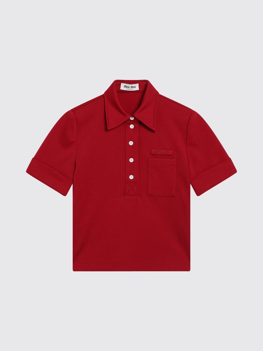 ミュウ ミュウ MIU MIU スポーツシャツ レディース 赤いこと Polo MT220414OA 関税 貨物輸送無料 2026SS gi