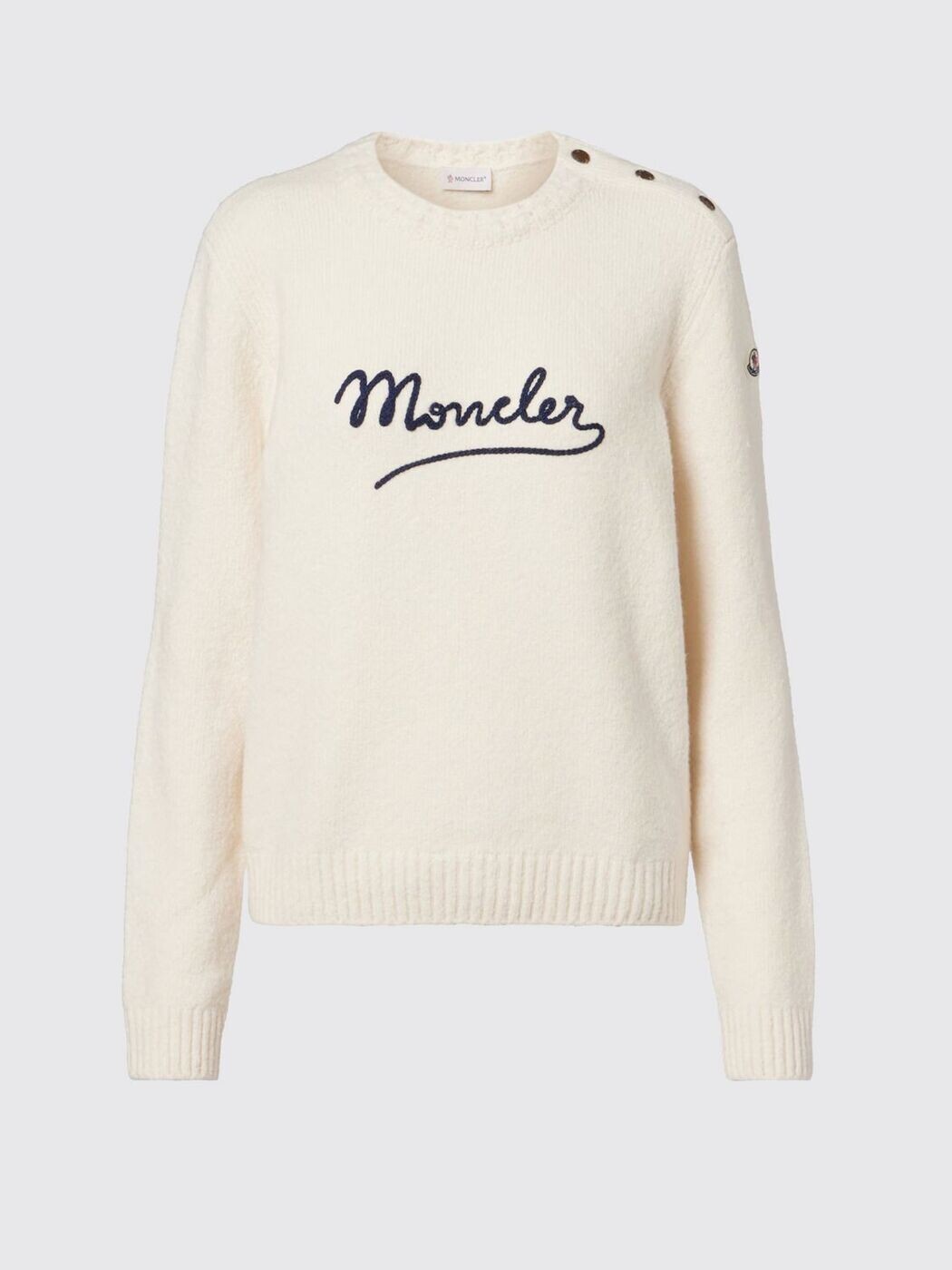 モンク軌跡 MONCLER プルオーバー 編み物御召しもの レディース 白いこと Knitwear 9C00010M9202 関税 貨物輸送無料 2026SS gi