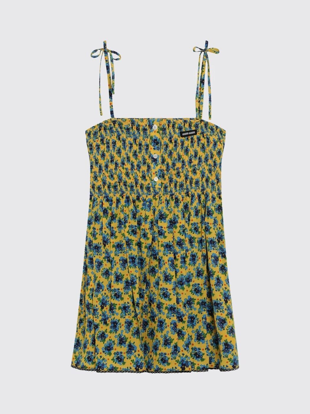 ミュウ ミュウ MIU MIU 衣裳 御召しもの レディース 黄色 Dresses MF6145OOO180I 関税 貨物輸送無料 2026SS gi