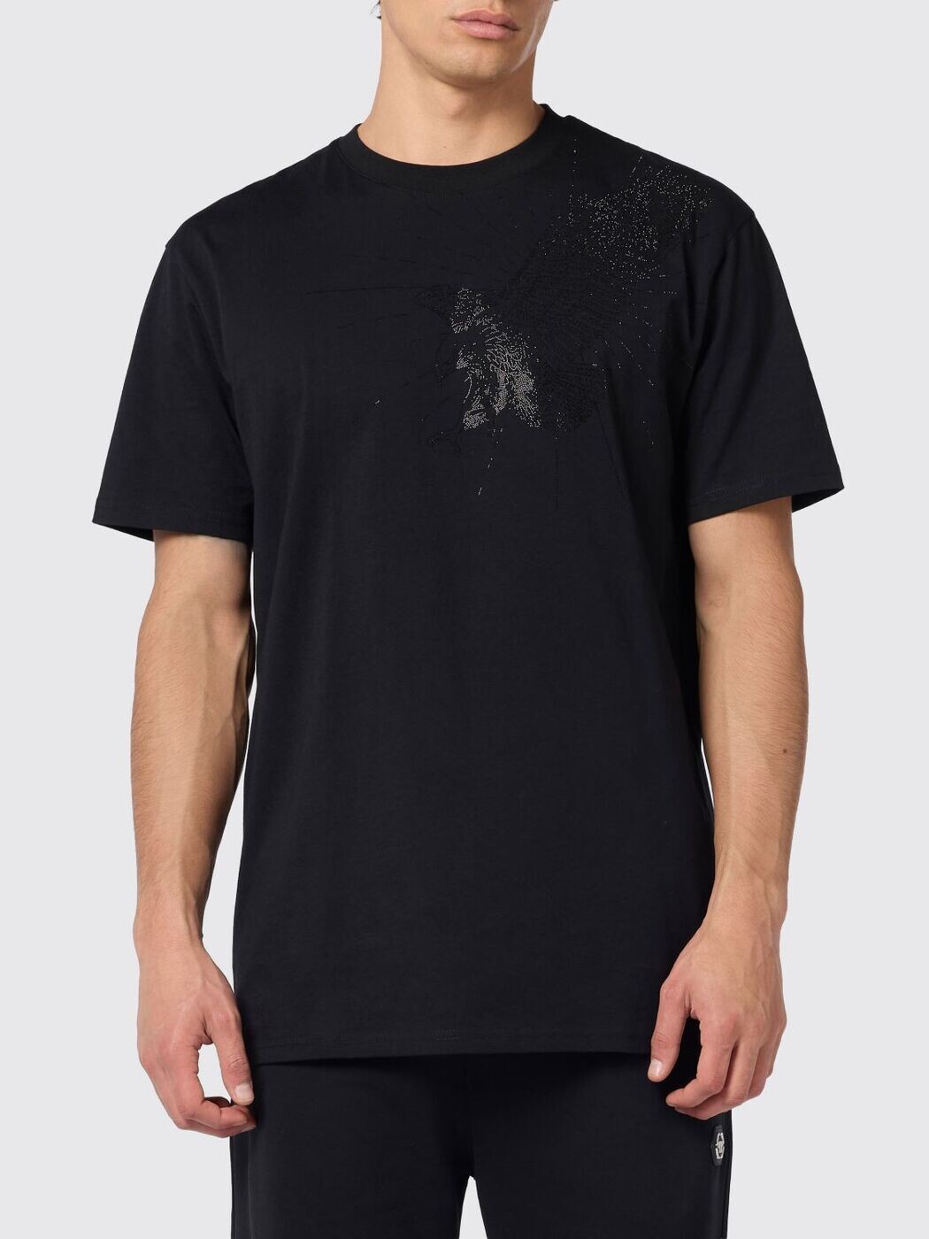 フィリップ 飾り気のない PHILIPP PLEIN ティーシャツ メンズ 黒いこと T-shirts SAFCMTK8865PJY002N 関税 貨物輸送無料 2026SS gi
