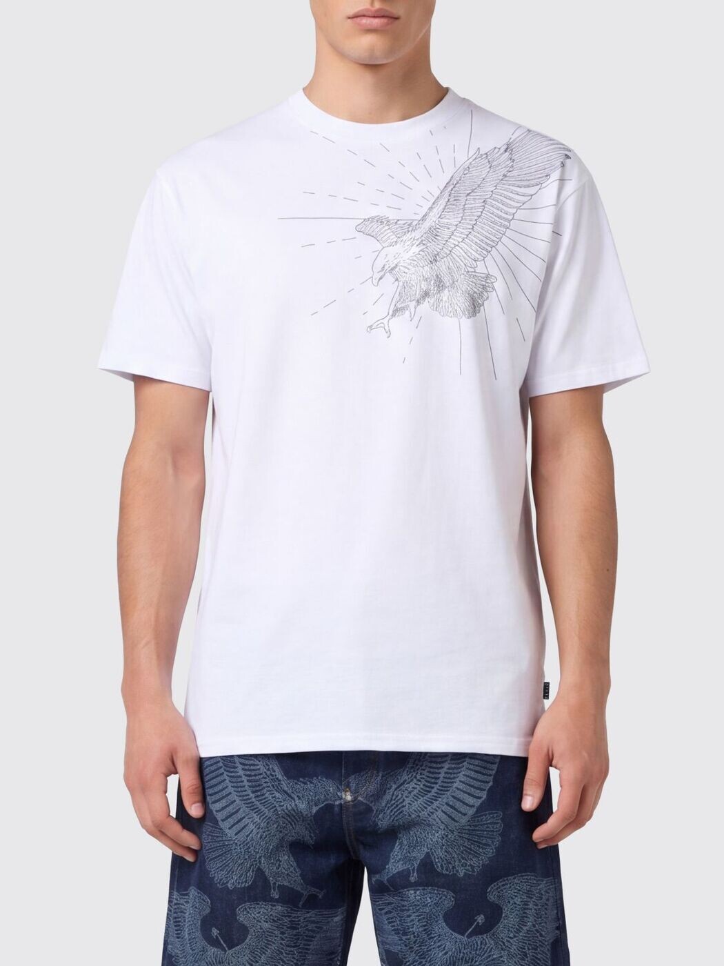 フィリップ 飾り気のない PHILIPP PLEIN ティーシャツ メンズ 白いこと T-shirts SAFCMTK8865PJY002N 関税 貨物輸送無料 2026SS gi