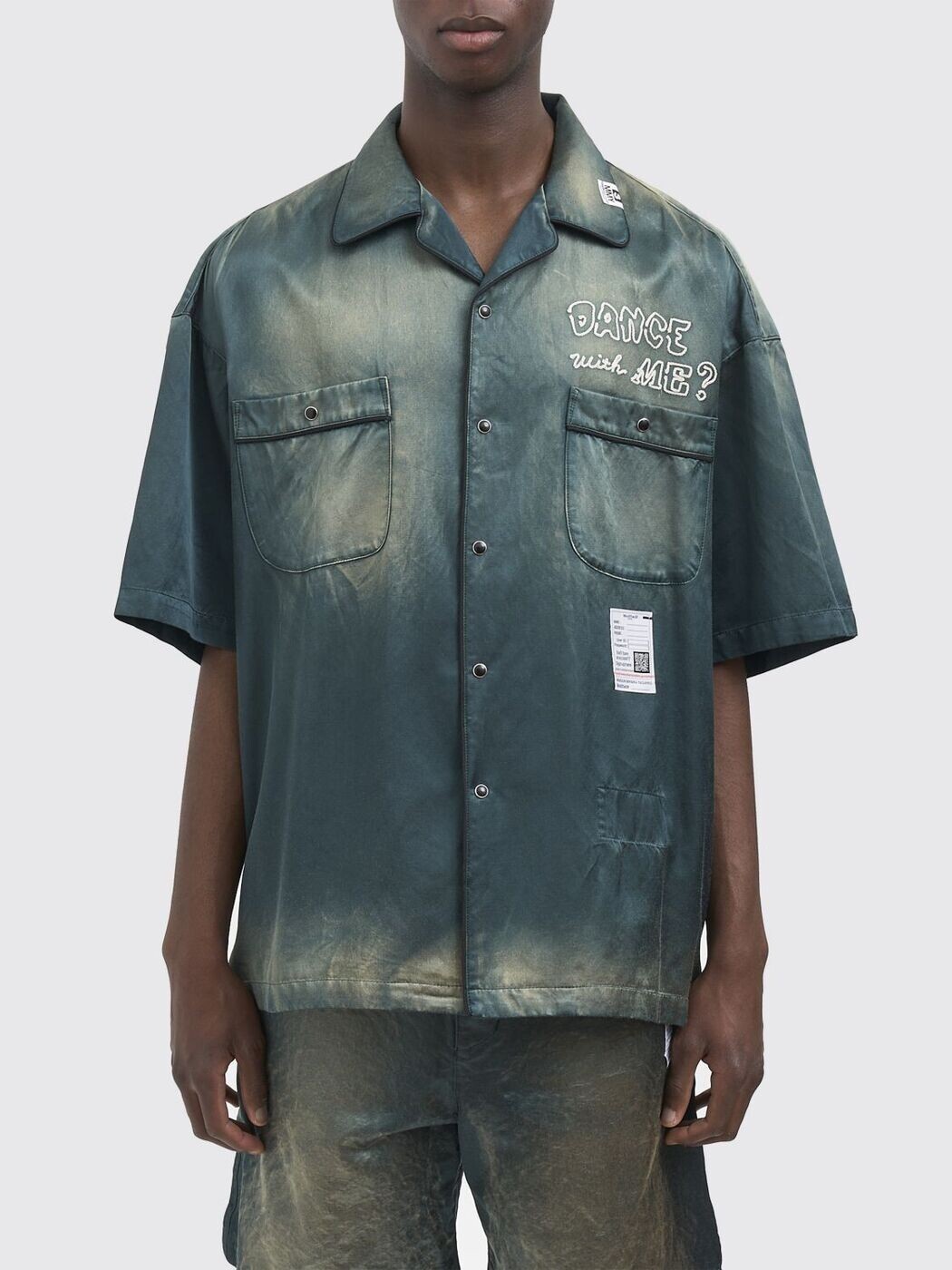 住み家 ミハラヤスヒロ MAISON MIHARA YASUHIRO プルオーバー メンズ 緑であること Shirts J16SH183 関税 貨物輸送無料 2026SS gi