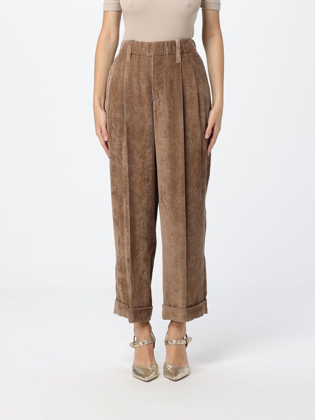 ブルネロクチネリ BRUNELLO CUCINELLI ズボン パンツ レディース Trousers MP547P9274 Hazel 関税 送料無料 2026AW gi｜BRANDSHOP「il Tesoro」