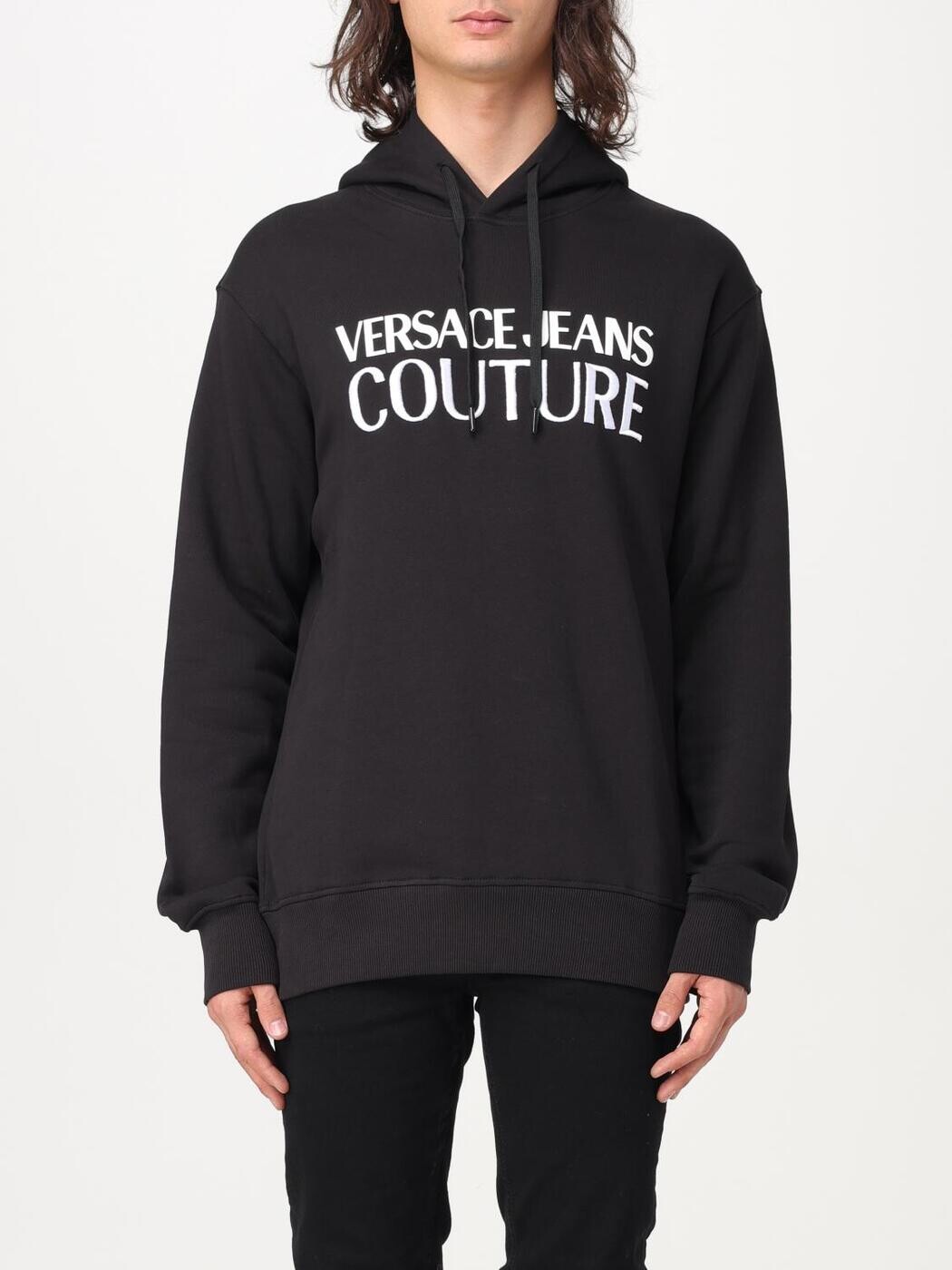ヴェルサーチ デニム クチュール VERSACE JEANS COUTURE トレーナー 調教師 メンズ 黒いこと Sweatshirts 77GAIL03CF02L 関税 貨物輸送無料 2024AW gi