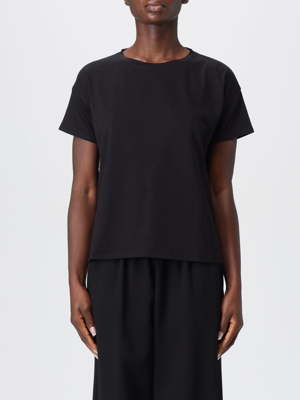 ルルスタジオ LOU LOU STUDIO ポロシャツ Tシャツ レディース ブラック T-shirts and polo shirts BASILUZZO Black 関税 送料無料 2025AW gi｜BRANDSHOP「il Tesoro」