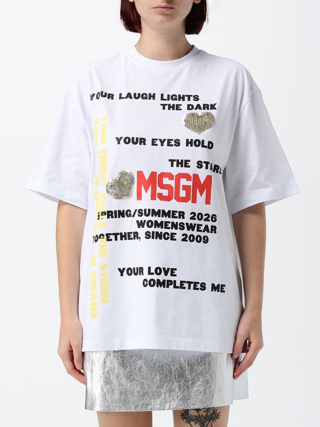 エムエスジーエム MSGM ポロシャツ Tシャツ レディース ホワイト T-shirts and polo shirts 4042MDM102267002 White 関税 送料無料 2026SS gi|BRANDSHOP「il Tesoro」