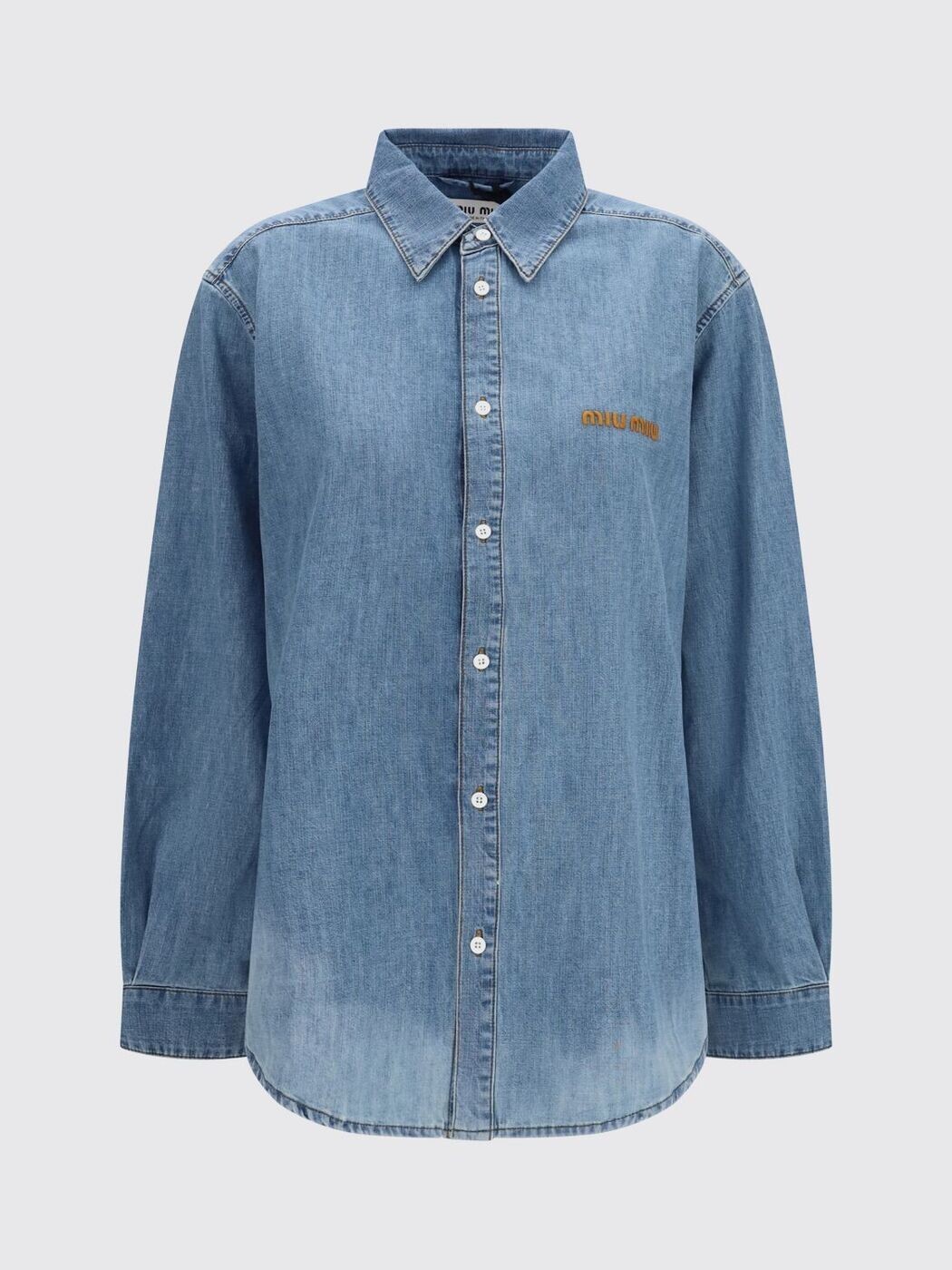 ミュウ ミュウ MIU MIU シャツ レディース Shirts GWC143SOOO193K Gnawed Blue 関税 送料無料 2026AW gi｜BRANDSHOP「il Tesoro」