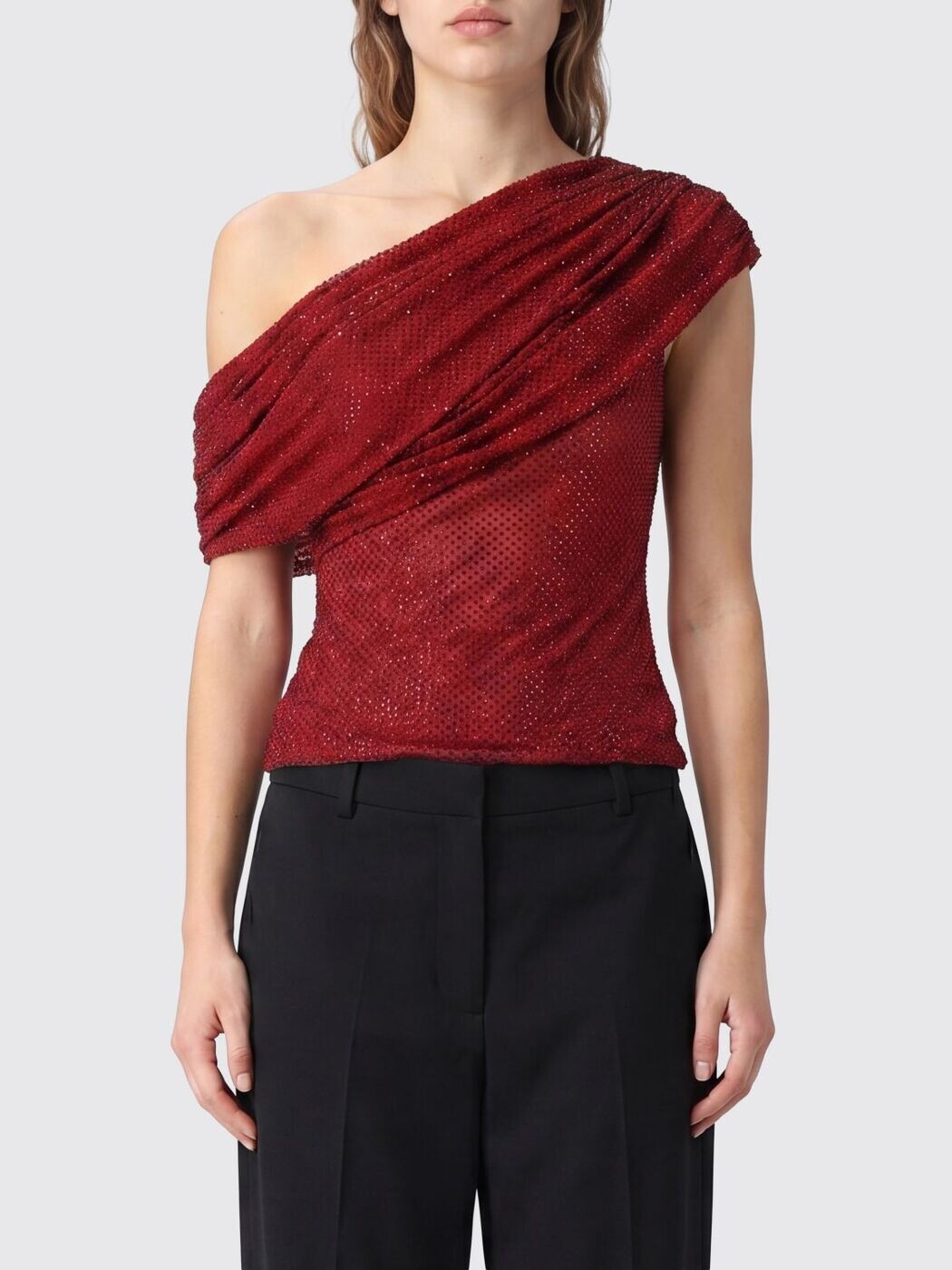セルフ ポートレート SELF PORTRAIT Tシャツ トップス レディース レッド T-shirts and tops RS26002TABU Burgundy 関税 送料無料 2026SS gi|BRANDSHOP「il Tesoro」