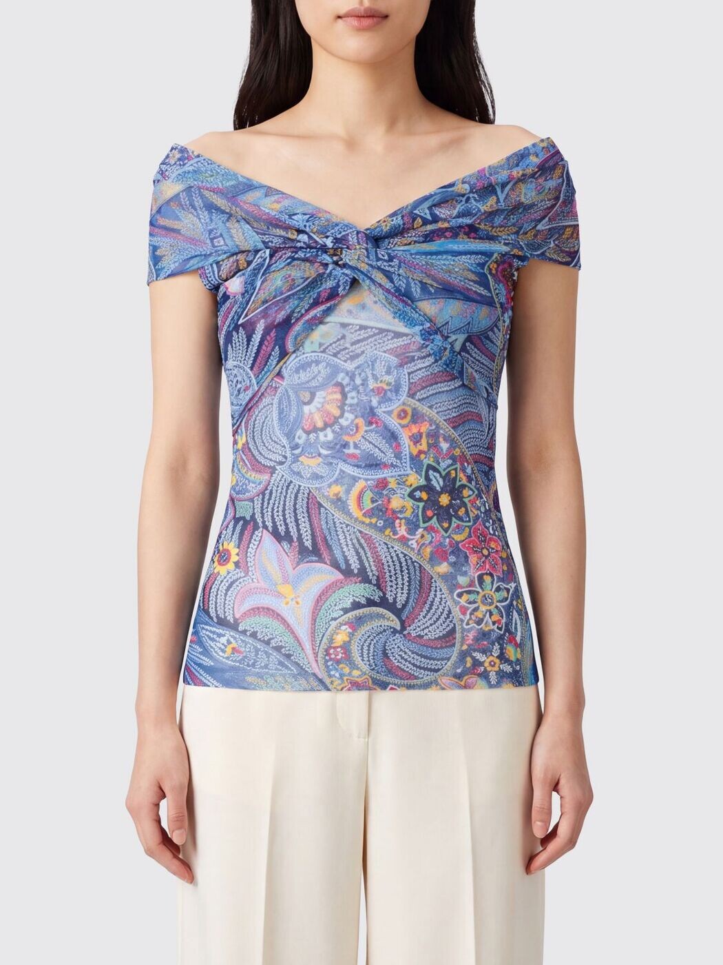 エトロ ETRO Tシャツ トップス レディース ブルー T-shirts and tops WRJA019399IAS72 Blue 関税 送料無料 2026SS gi|BRANDSHOP「il Tesoro」