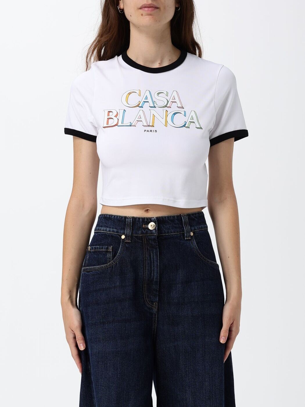 カサブランカ CASABLANCA ポロシャツ Tシャツ レディース ホワイト T-shirts and polo shirts WPF26JTS010 White 関税 送料無料 2026AW gi|BRANDSHOP「il Tesoro」