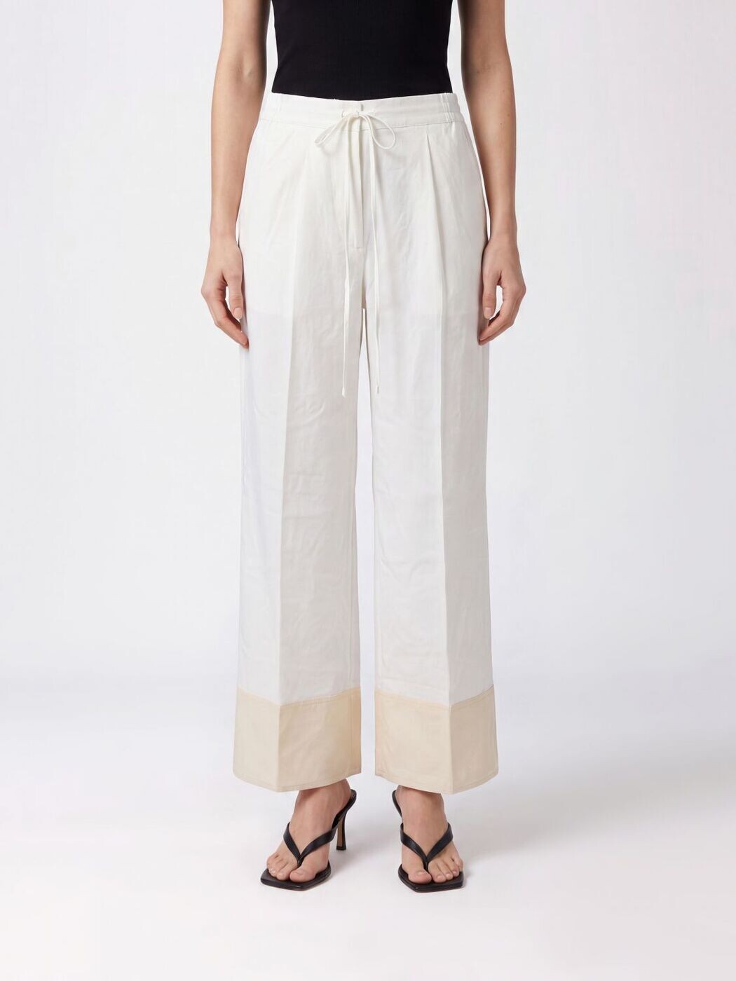 トーテム TOTEME ズボン パンツ レディース ホワイト Trousers 262WRB0398FB0546 White 関税 送料無料 2026SS gi｜BRANDSHOP「il Tesoro」