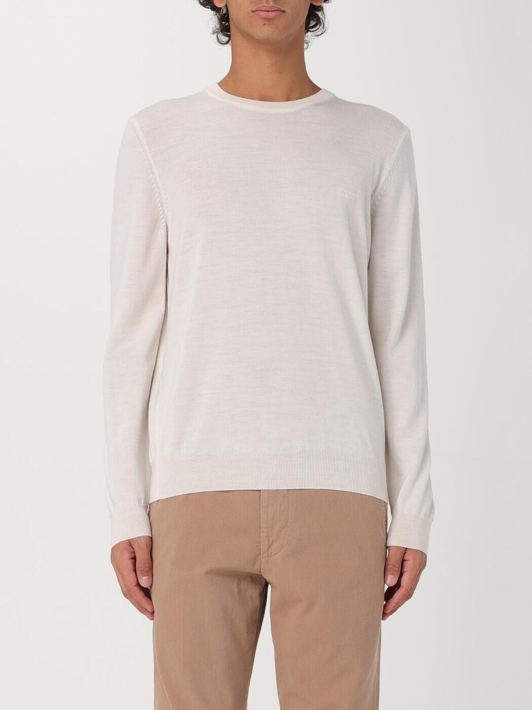 主任者 BOSS スウェーター 編み物お召しもの メンズ 白いこと Knitwear 50476364 関税 貨物輸送無料 2025AW gi