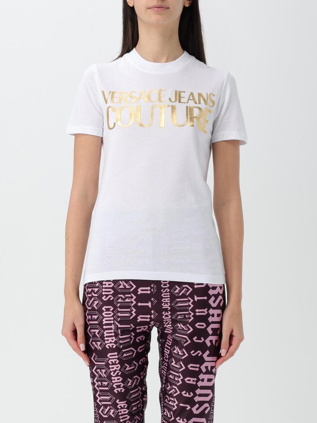 ヴェルサーチェ・ジーンズ・クチュール VERSACE JEANS COUTURE ポロシャツ Tシャツ レディース ホワイト T-shirts and polo shirts 77HAHT01CJ00T White 関税 送料無料 2024AW gi｜BRANDSHOP「il Tesoro」