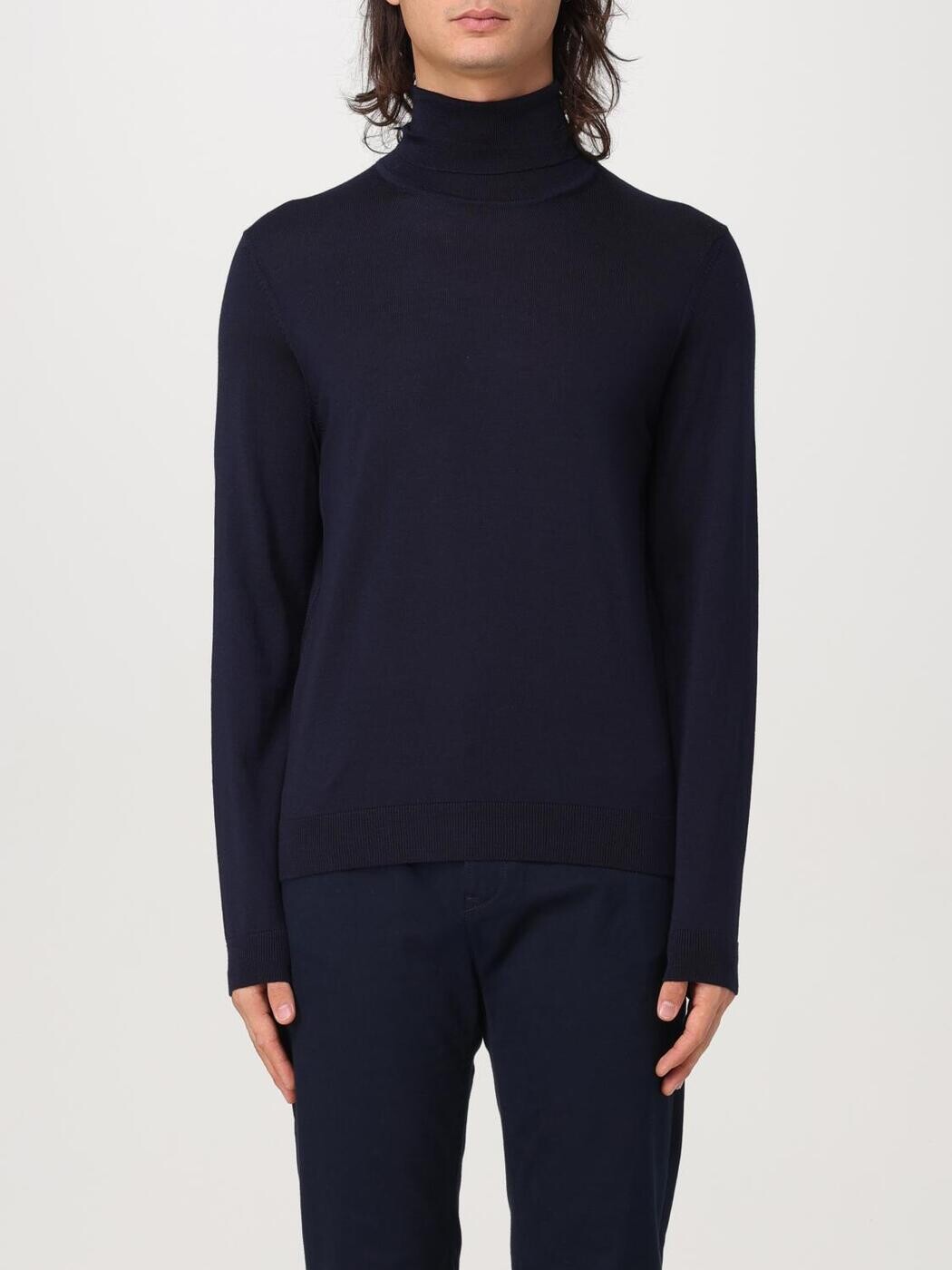 雇い主 BOSS プルオーバー 編み物御召しもの メンズ 青味 Knitwear 50468262 Blue 関税 貨物輸送無料 2024AW gi