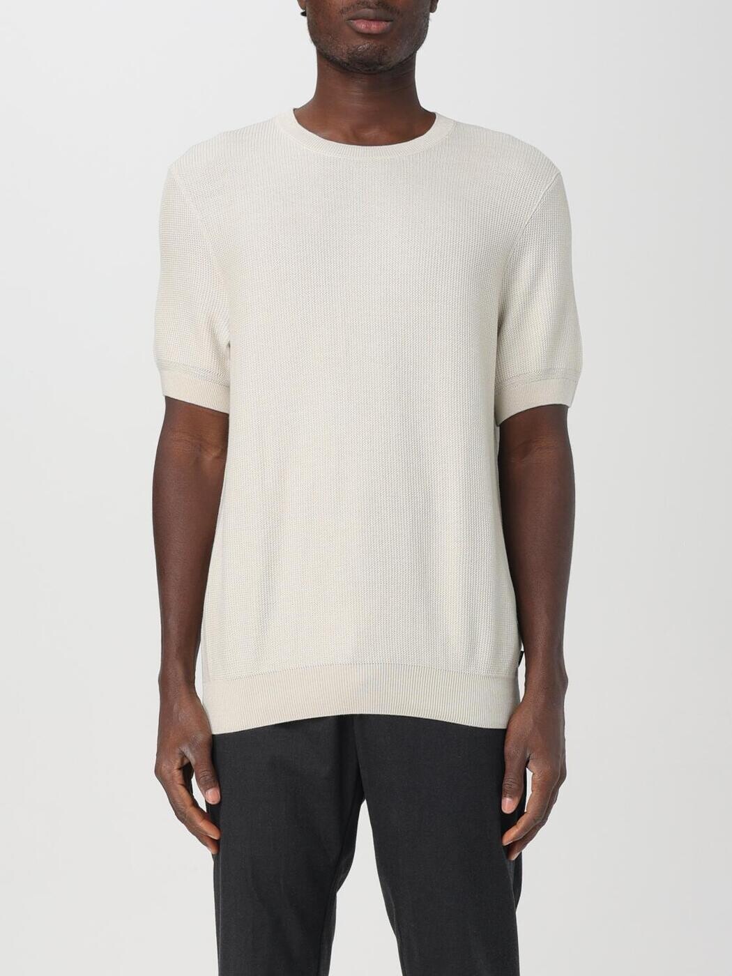 雇い主 BOSS プルオーバー 編み物御召しもの メンズ Knitwear 50519613 Yellow Cream 関税 貨物輸送無料 2024AW gi