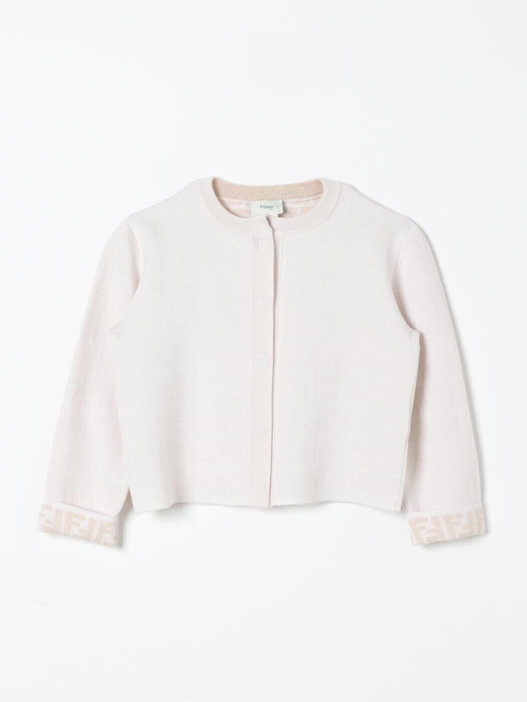 FENDI FENDI クルーネックジャンパー 編み物御召しもの ボーイズ 白いこと Crew neck jumpers JFG152AS54 関税 貨物輸送無料 2025AW gi