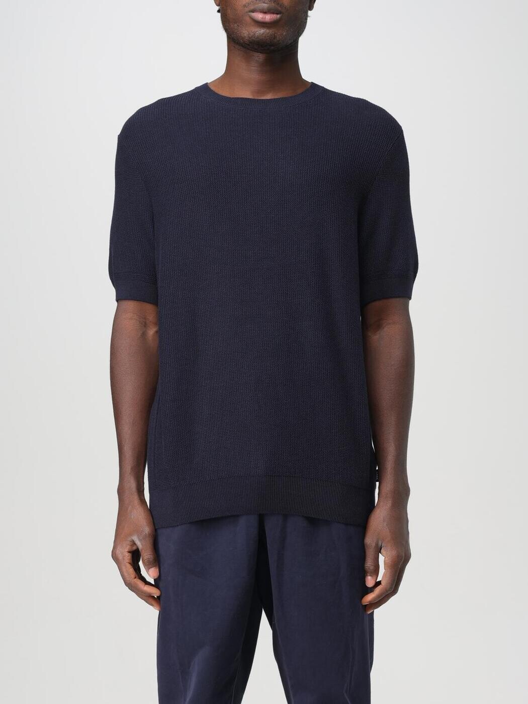 雇い主 BOSS プルオーバー 編み物御召しもの メンズ 青味 Knitwear 50519613 Blue 関税 貨物輸送無料 2024AW gi