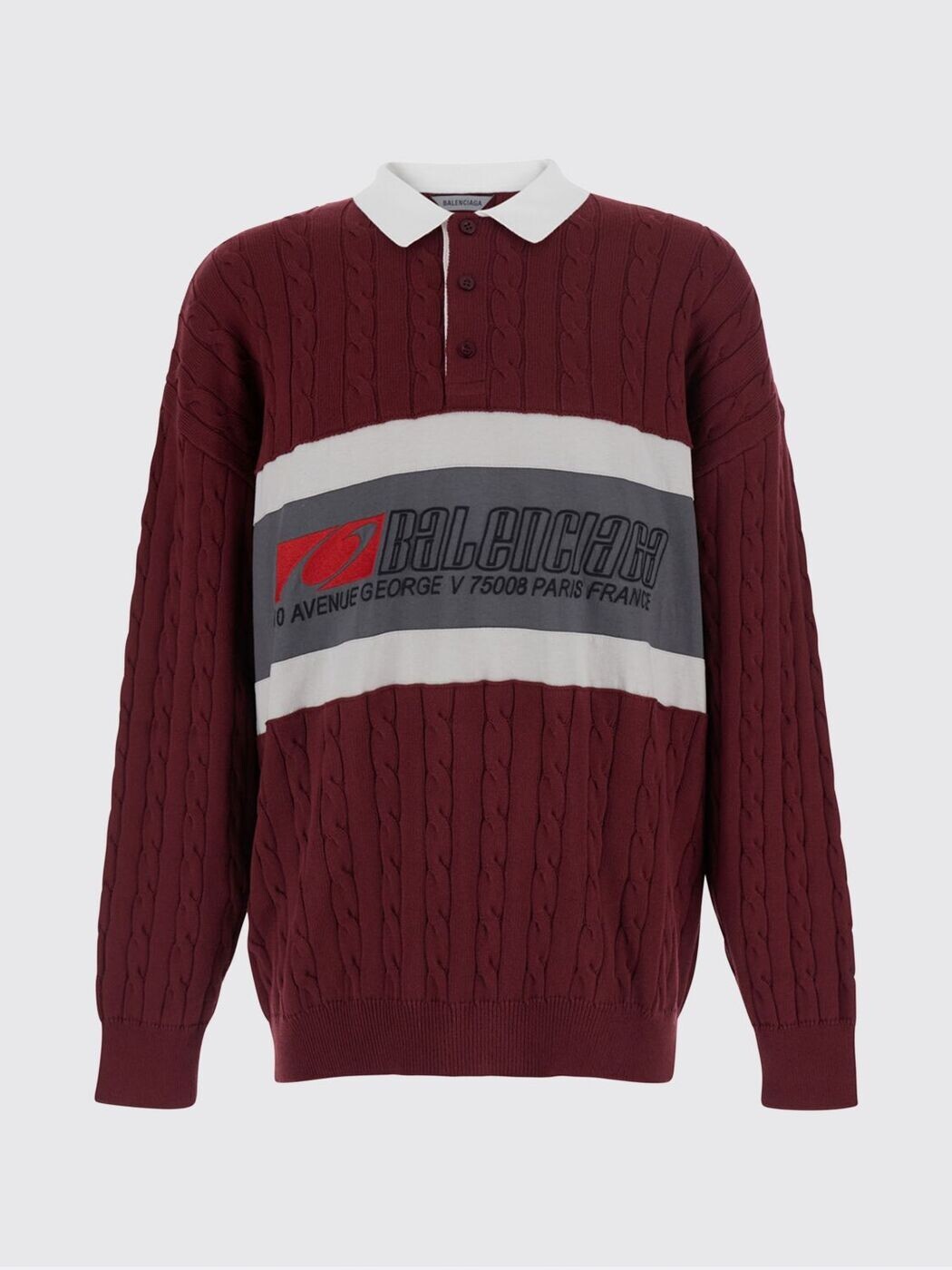 バレンシアガ BALENCIAGA セーター ニットウェア メンズ レッド Knitwear 865803T3443 Burgundy 関税 送料無料 2026SS gi｜BRANDSHOP「il Tesoro」
