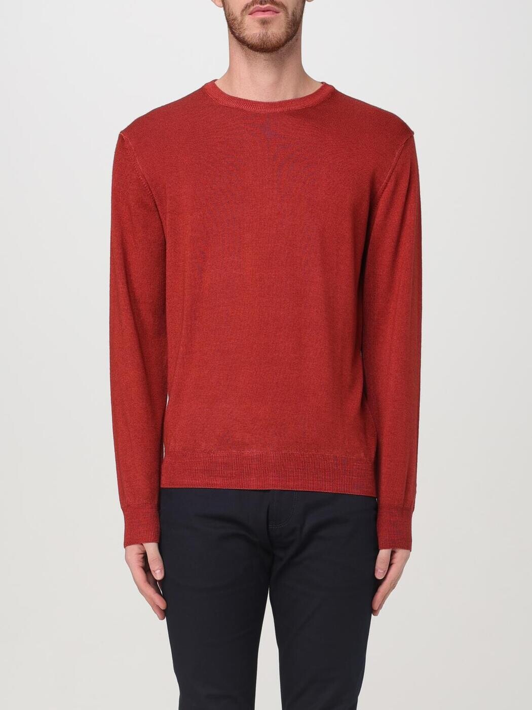 毛糸分限者 WOOLRICH プルオーバー 編み物御召しもの メンズ 赤いこと Knitwear CFWOKN0277MRUF0775 Red 関税 貨物輸送無料 2025AW gi