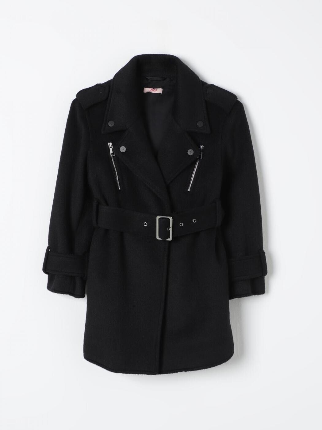リュー ジョ― LIU JO トレンチコート 厚地の外套 ガールズ 黒いこと Trench coats GF4171J4725 関税 貨物輸送無料 2024AW gi