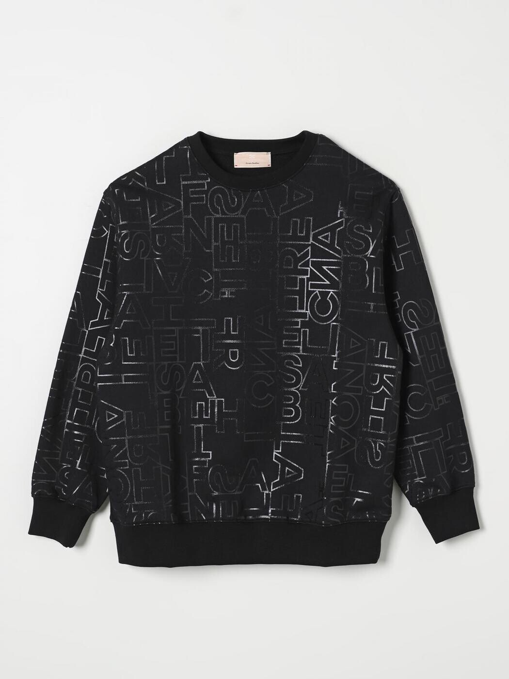 エリザベッタ フランキ ELISABETTA FRANCHI 天使の都市 MIA BAMBINA クルーネックジャンパー 編み物お召しもの ガールズ 黒いこと Crew neck jumpers EFFE1280FF002 関税 貨物輸送無料 2025AW gi