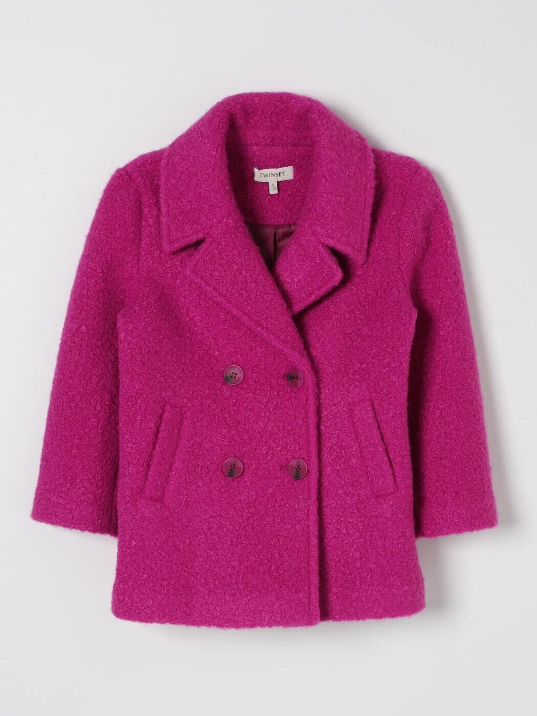 ツイン書き割り TWINSET トレンチコート 厚地の外套 ガールズ パープル Trench coats 242GJ2221 関税 貨物輸送無料 2025AW gi