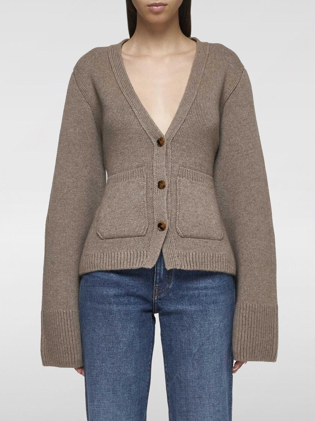 紙凧 KHAITE プルオーバー 編み物御召しもの レディース 薄墨色 Knitwear 8267600 関税 貨物輸送無料 2026SS gi