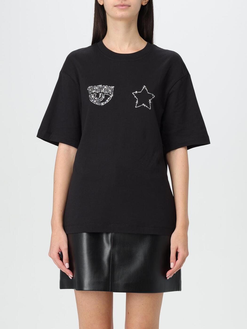 キアラ フェラーニ CHIARA FERRAGNI ポロシャツ Tシャツ レディース ブラック T-shirts and polo shirts 77CBHK10CJK01 Black 関税 送料無料 2024AW gi|BRANDSHOP「il Tesoro」