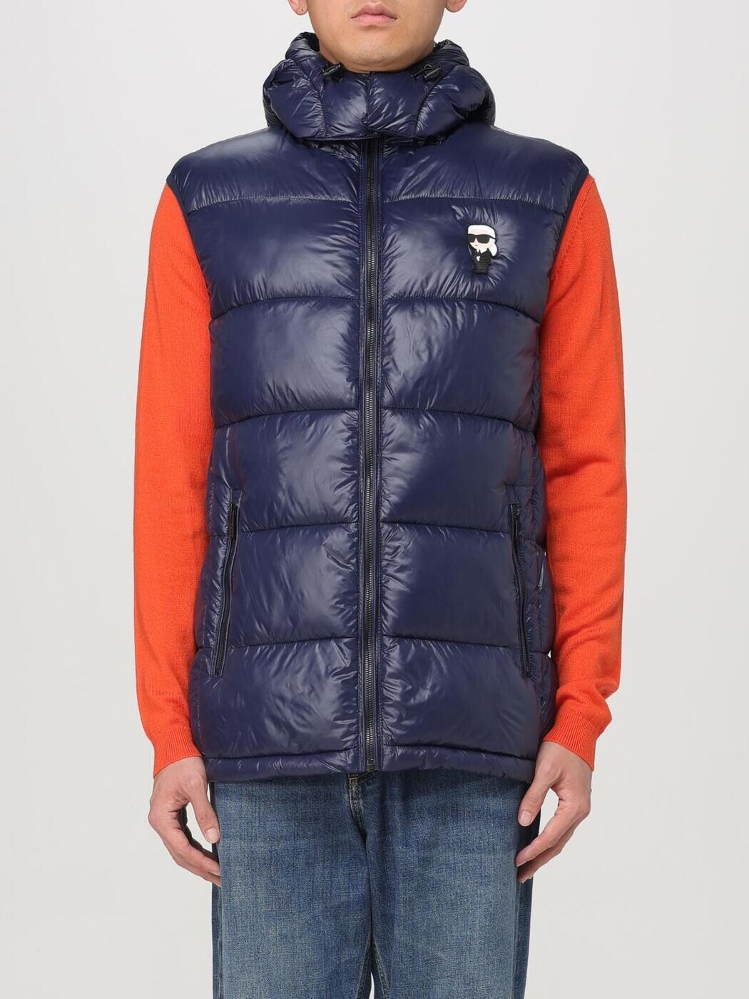 長い巻き毛 ラガーフェルド KARL LAGERFELD ジレ より良い メンズ 青碧 Vests 505023 544590 関税 貨物輸送無料 2025AW gi
