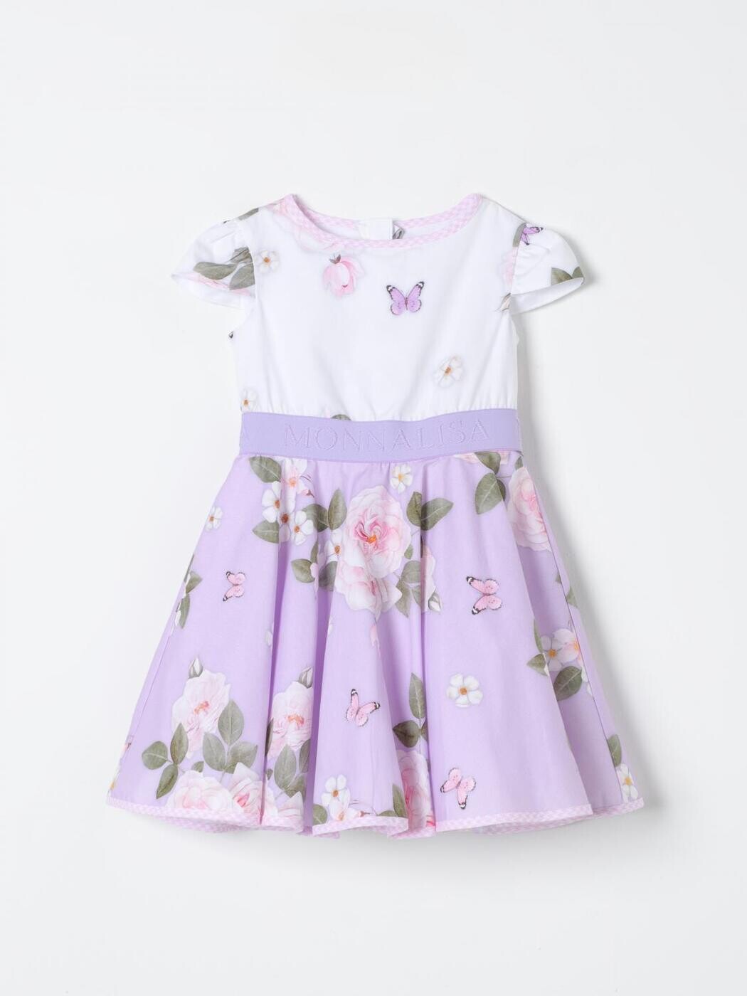 モナリザ MONNALISA ロング御召しもの 御召しもの ガールズ 白いこと Long dresses 11C9243672 関税 貨物輸送無料 2025AW gi