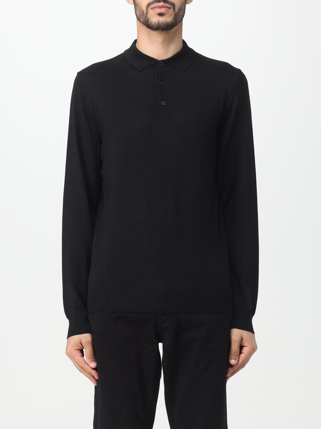 雇い主 BOSS プルオーバー 編み物御召しもの メンズ Knitwear 50476357 Black 1 関税 貨物輸送無料 2023AW gi