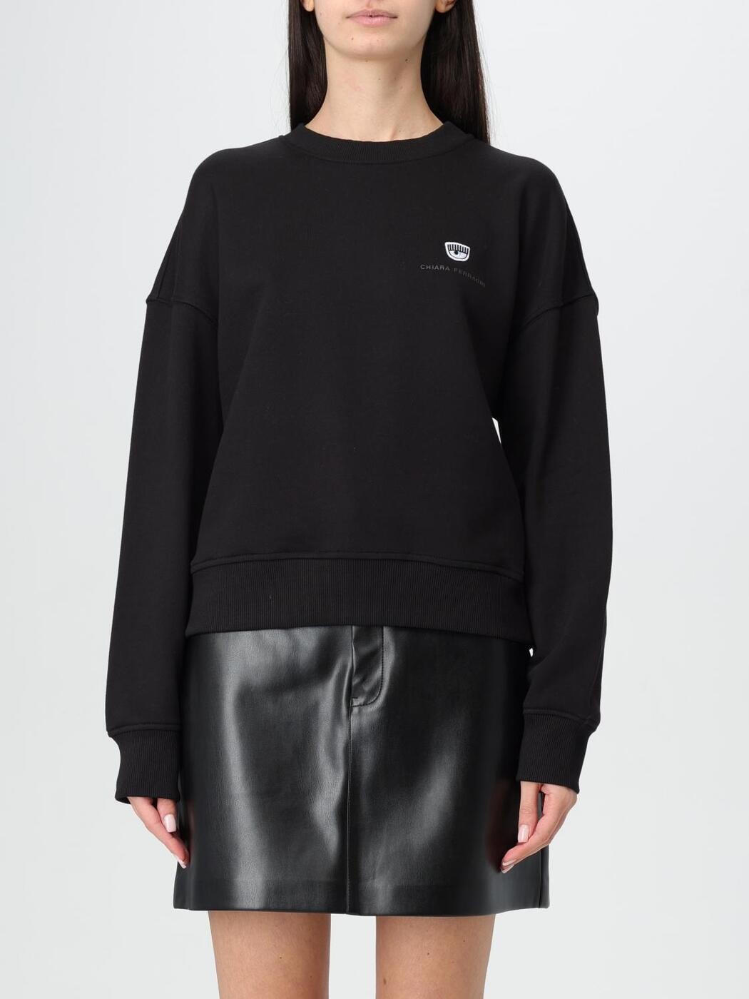 キアラ フェラーニ CHIARA FERRAGNI 調教師 レディース 黒いこと Sweatshirts 77CBIT01CFT03 関税 貨物輸送無料 2024AW gi