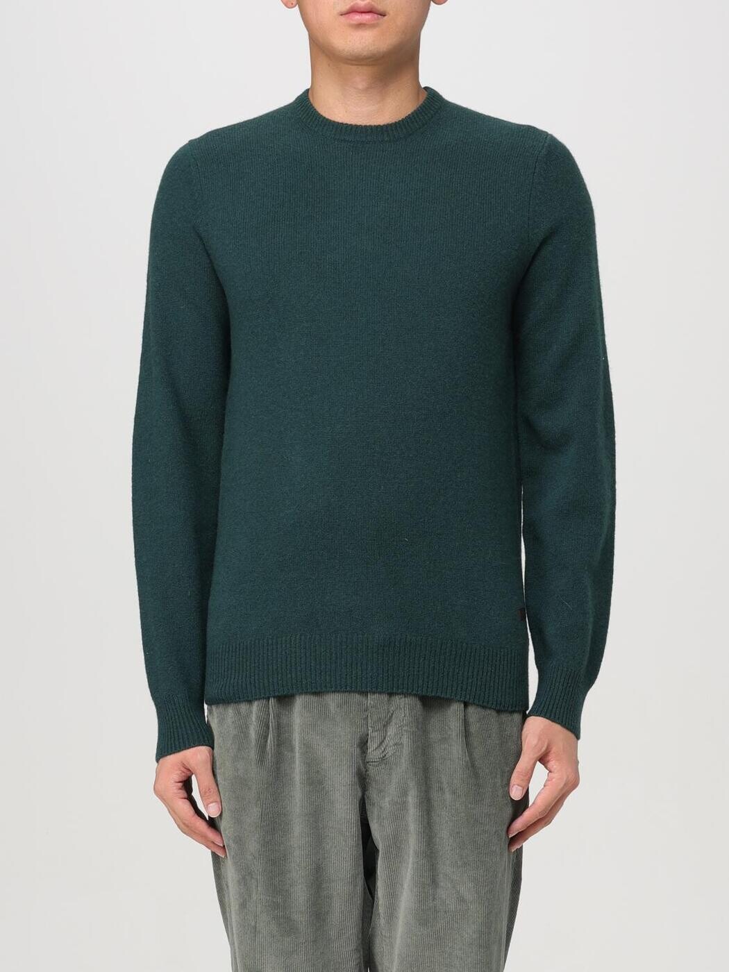 バブアー BARBOUR プルオーバー 編み物御召しもの メンズ 緑であること Knitwear MKN0584 Moss Green 関税 貨物輸送無料 2025AW gi