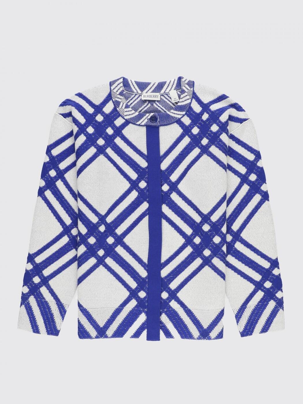 バーバリー BURBERRY クルーネックジャンパー 編み物御召しもの ガールズ 青碧 Crew neck jumpers 8093143 ~ 関税 貨物輸送無料 2025AW gi
