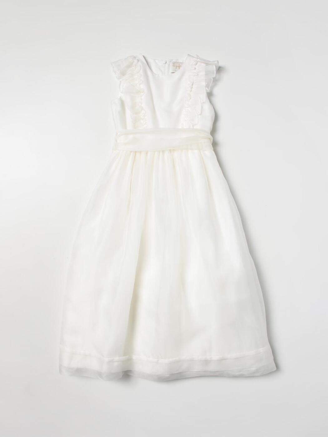 イルグッフォ IL GUFO ロング御召しもの 御召しもの ガールズ 白いこと Long dresses PATVA02LS0000 関税 貨物輸送無料 2025AW gi