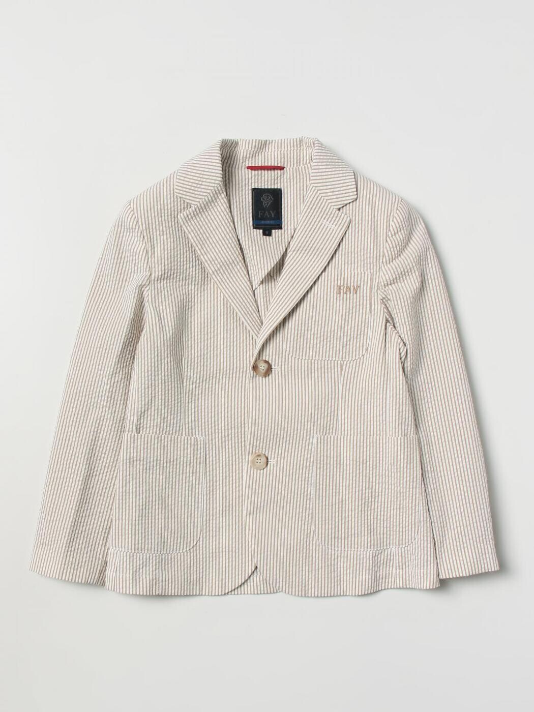 フェイジュニア FAY JUNIOR ボンバージャケット 上衣 ボーイズ 白いこと Bomber jackets FS2P64G0078 関税 貨物輸送無料 2025AW gi