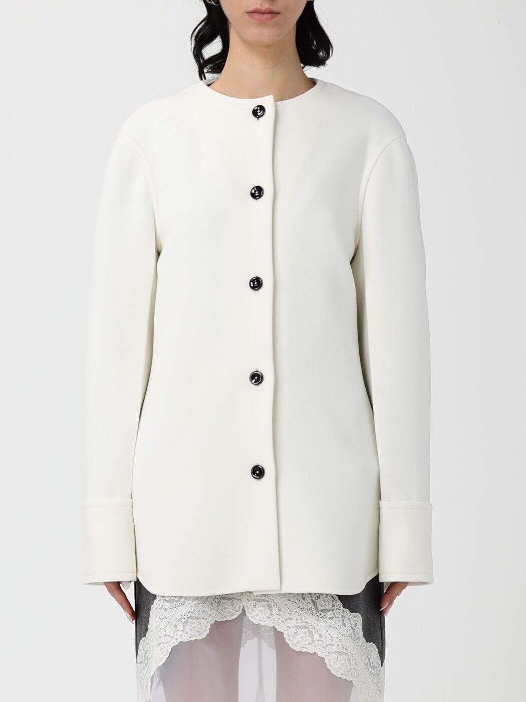 ジルサンダー JIL SANDER トレンチコート 厚地の外套 レディース 白いこと Coats and trench coats J03DL0165J40006 関税 貨物輸送無料 2025AW gi