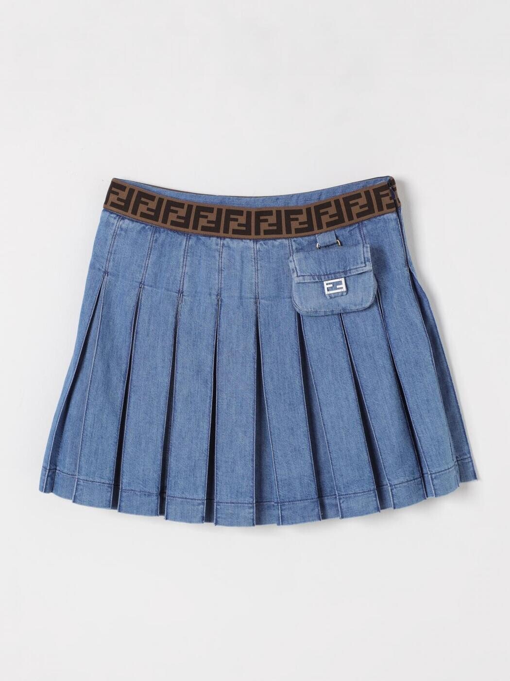 FENDI FENDI ミニ御徒面子 スコート ガールズ 青碧 Mini-skirts JFE165ATRF 関税 貨物輸送無料 2025AW gi