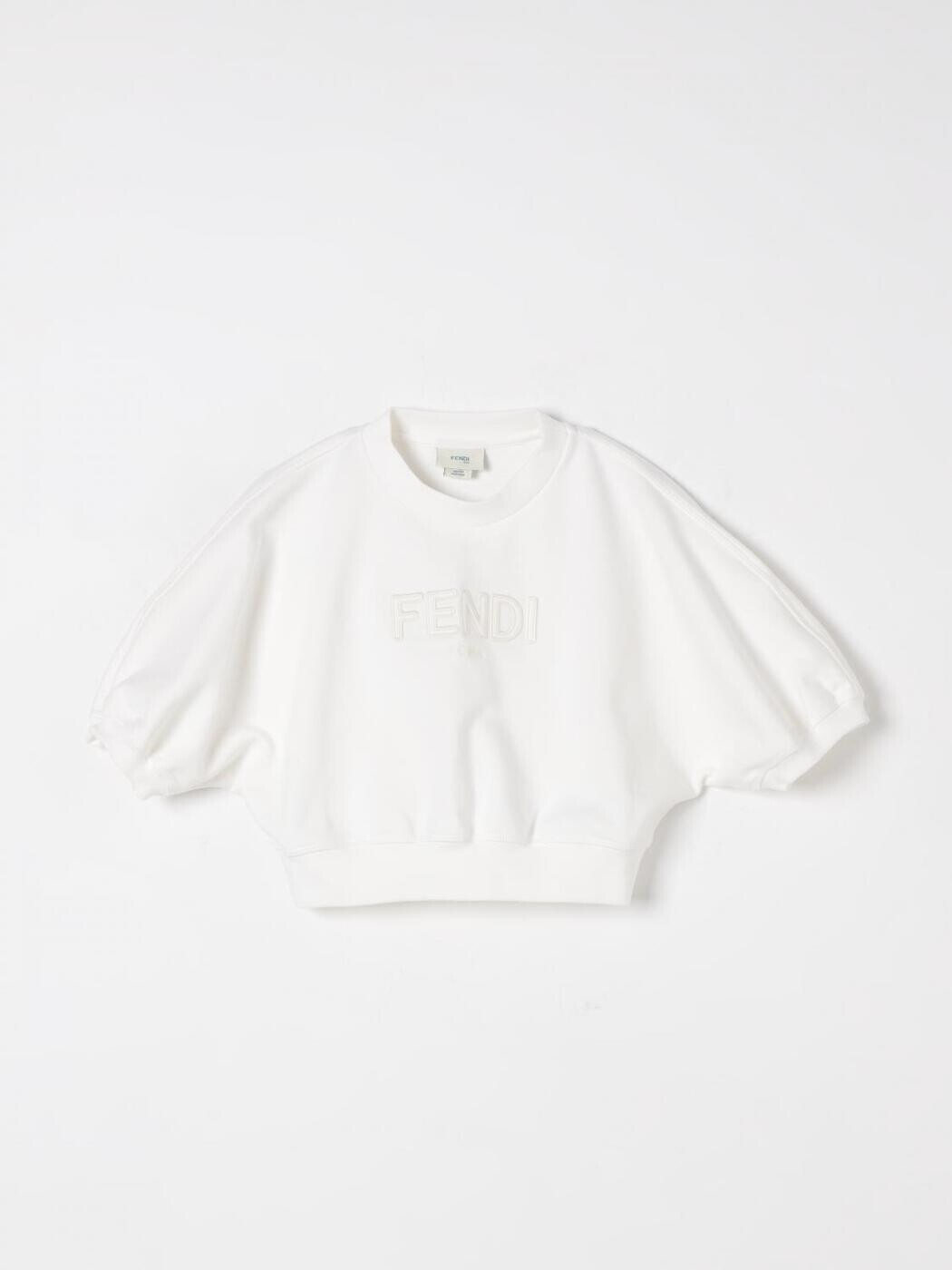 FENDI FENDI クルーネックジャンパー 編み物御召しもの ガールズ 白いこと Crew neck jumpers JFH1545V0 関税 貨物輸送無料 2025SS gi