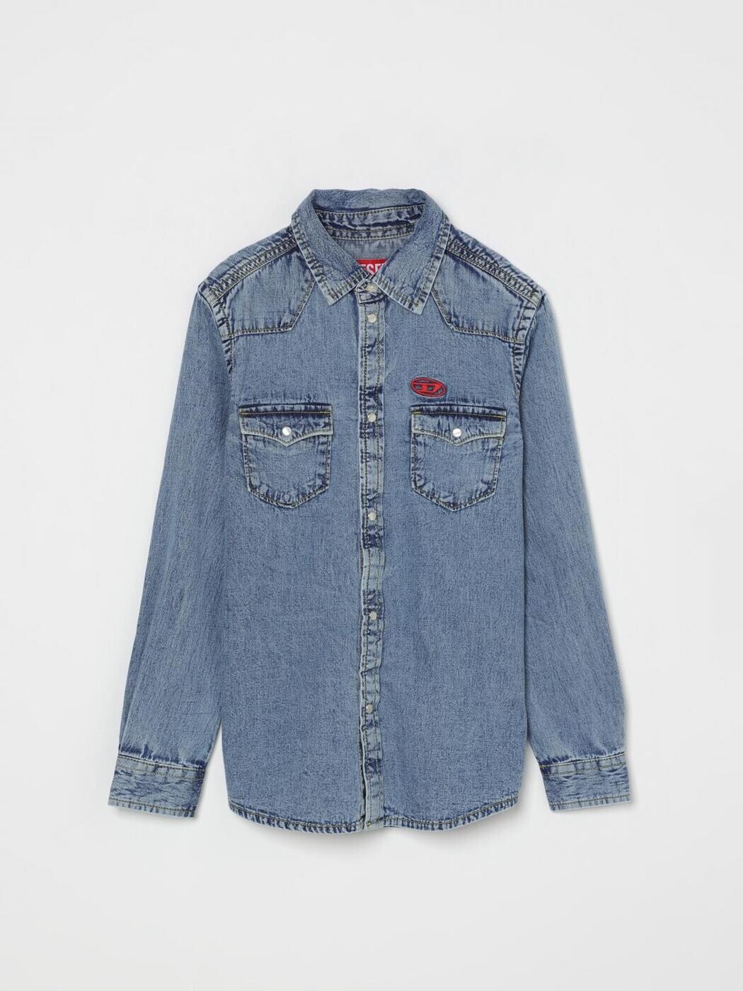 ディーゼル DIESEL プルオーバー ボーイズ 青色 Casual shirts J00760KXBNH 関税 貨物輸送無料 2025AW gi