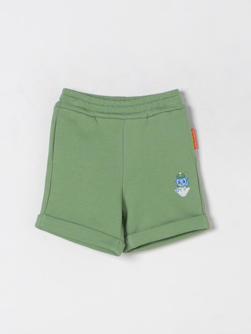 エン急性灰白髄炎 アルマーニ EMPORIO ARMANI ズボン下 遊撃手ズボン下 ベビーユニセックス 緑であること Shorts EB000278AF13552 関税 貨物輸送無料 2025AW gi