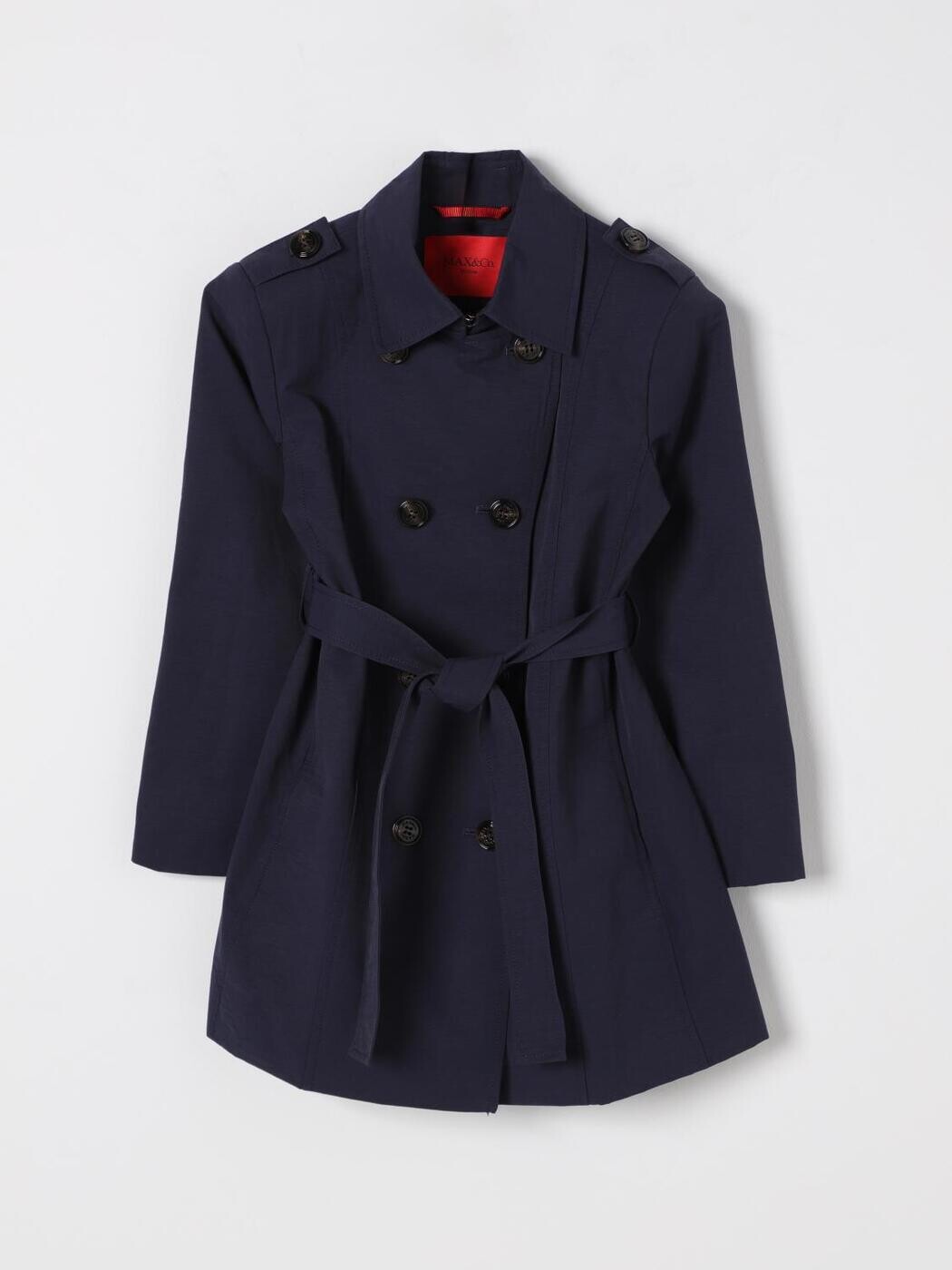 マックス アンド コー MAX\u0026CO. KID トレンチコート 厚地の外套 ガールズ 黒いこと Trench coats MX0011MX003 関税 貨物輸送無料 2026SS gi